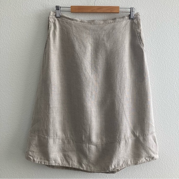 Flax Tan Midi Skirt - Picture 2 of 10